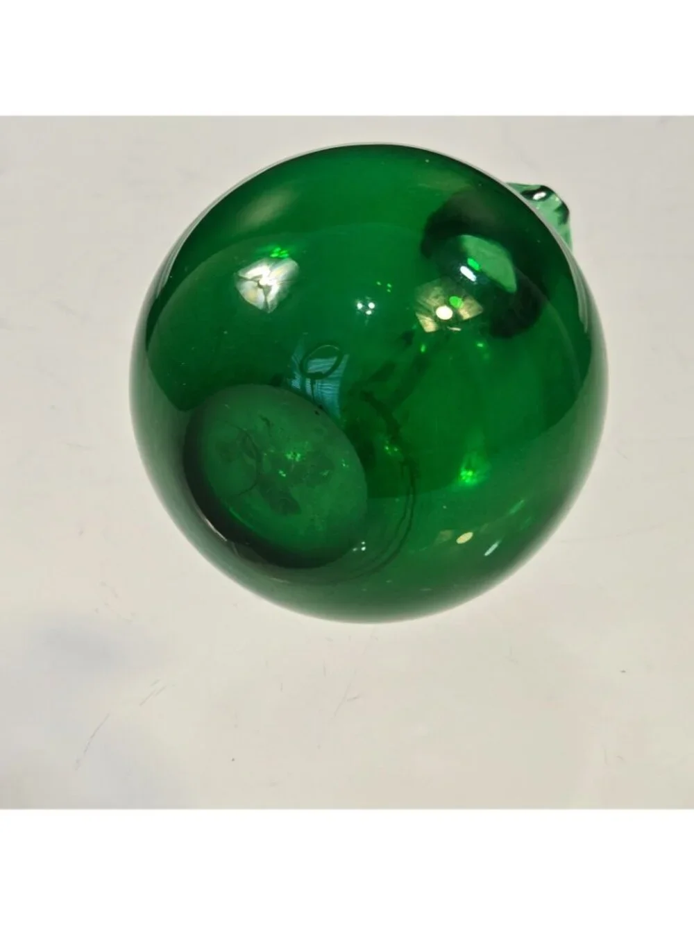 Emerald Green Art Glass Vintage Cruet 5 Inch Murano ? READ Small Flaw
